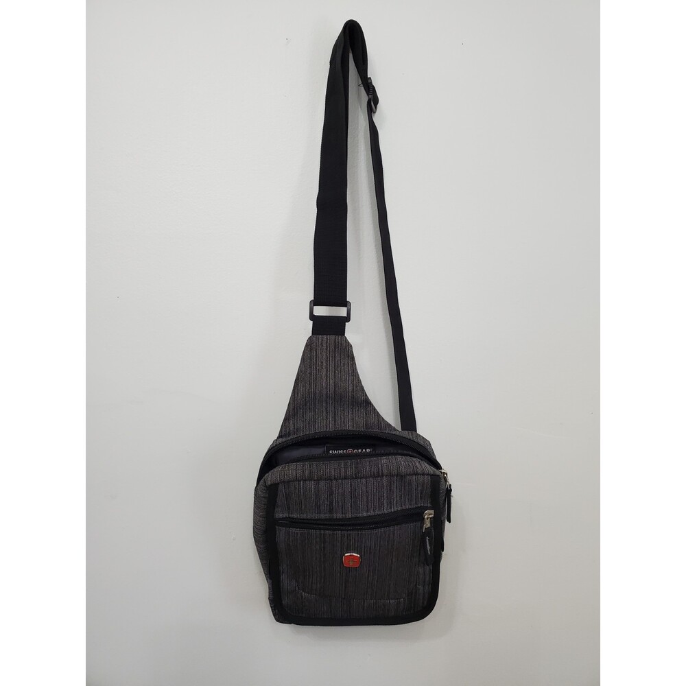 Swiss Gear Sling Bag Grey with Adjustable Crossbody Shoulder Strap
